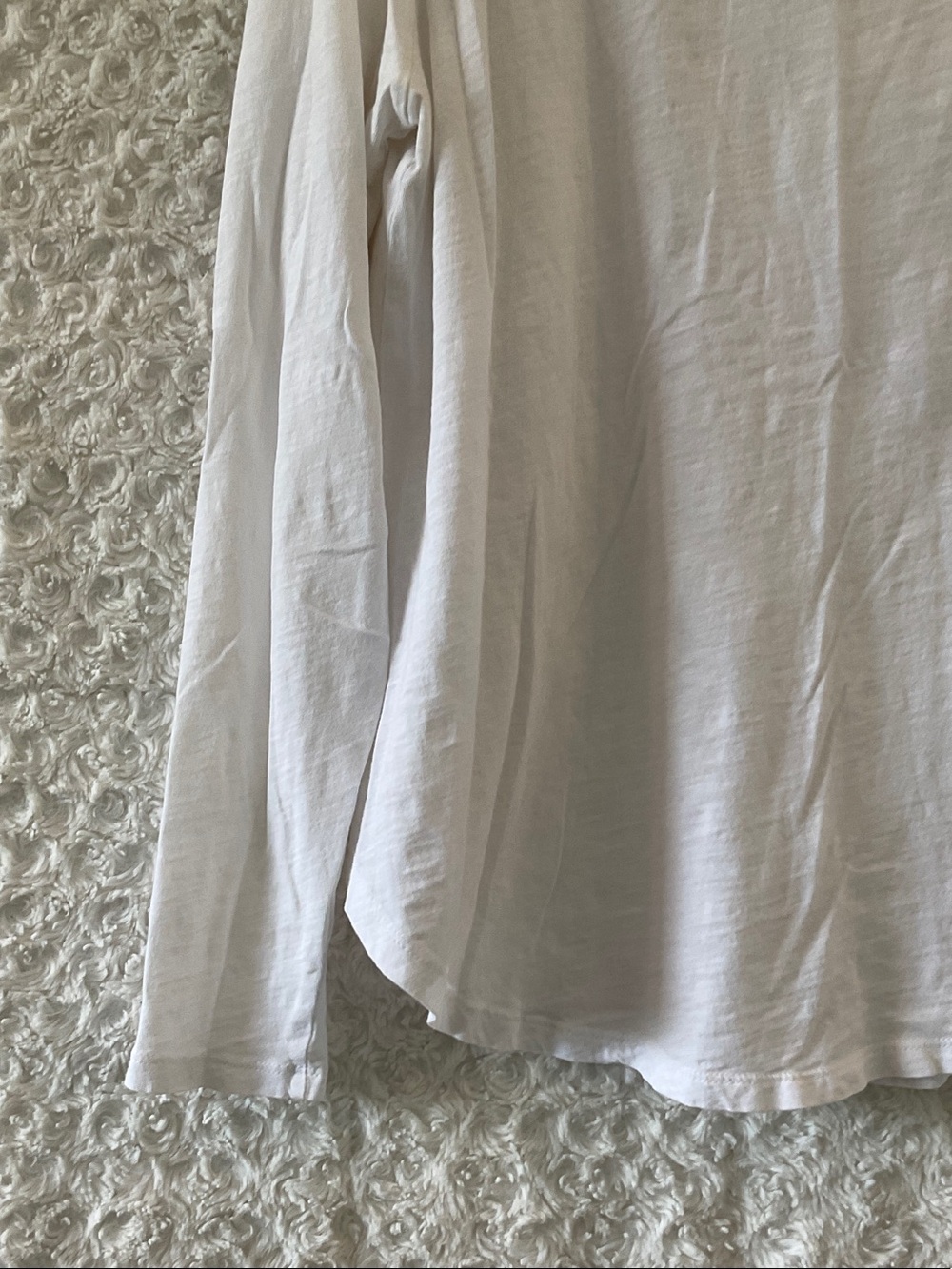LOFT White Long Sleeve Scoop Neck Vintage Soft Tee - Picture 8 of 10
